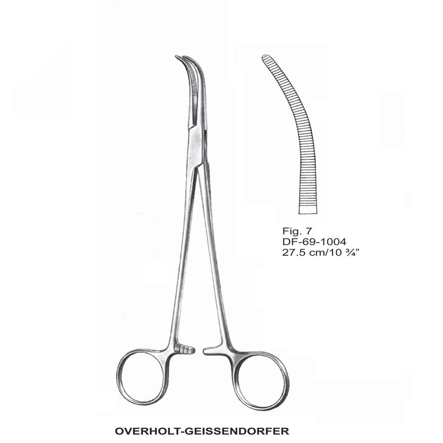 Overholt-Geissendorfer Dissecting Forceps, Curved, Fig.7, 27.5cm (DF-69-1004) by Dr. Frigz