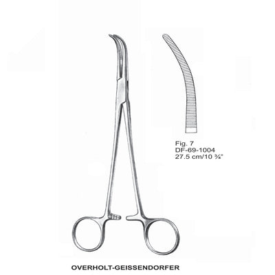 Overholt-Geissendorfer Dissecting Forceps, Curved, Fig.7, 27.5cm (DF-69-1004)