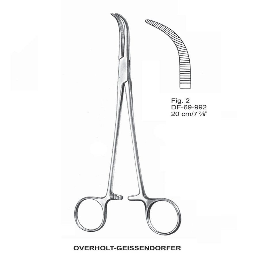 Overholt-Geissendorfer Dissecting Forceps, Curved, Fig.2, 20cm (DF-69-992) by Dr. Frigz