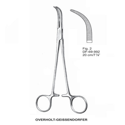 Overholt-Geissendorfer Dissecting Forceps, Curved, Fig.2, 20cm (DF-69-992)