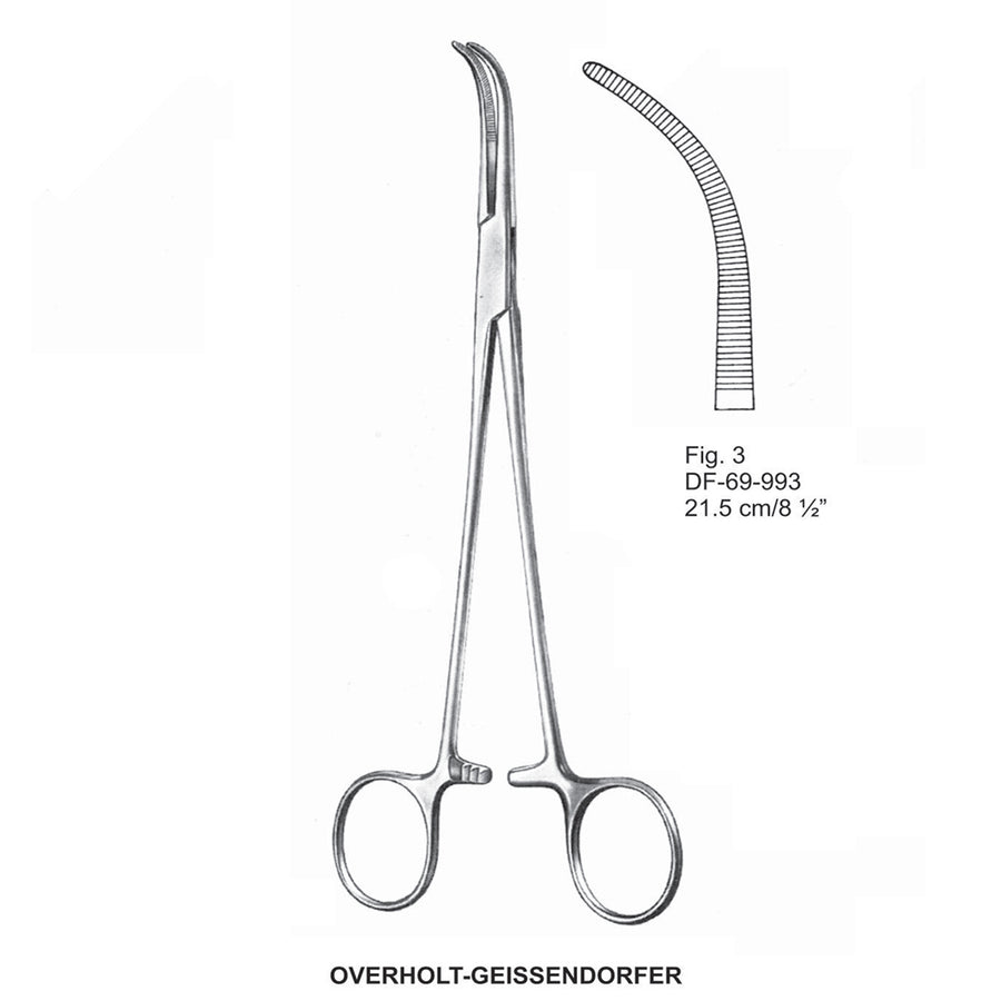 Overholt-Geissendorfer Dissecting Forceps, Curved, Fig.3, 21.5cm (DF-69-993) by Dr. Frigz