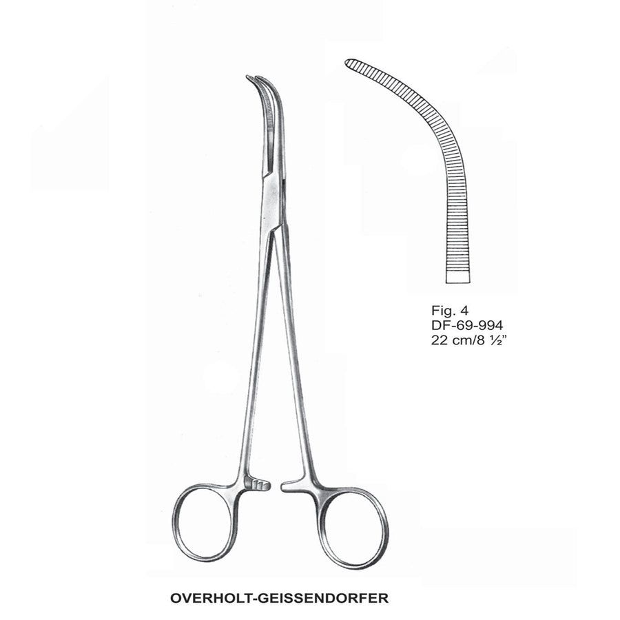 Overholt-Geissendorfer Dissecting Forceps, Curved, Fig.4, 22cm (DF-69-994) by Dr. Frigz