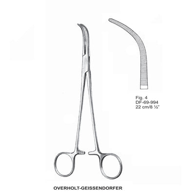 Overholt-Geissendorfer Dissecting Forceps, Curved, Fig.4, 22cm (DF-69-994)
