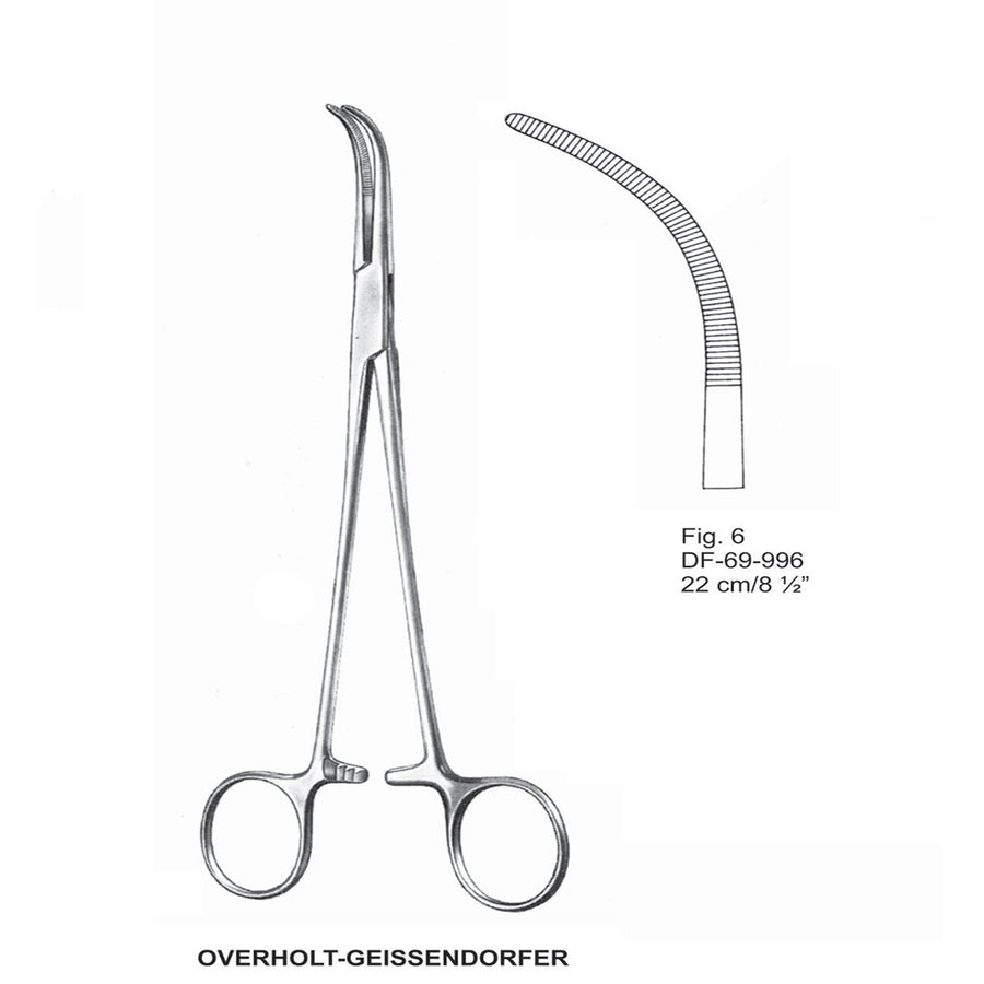 Overholt-Geissendorfer Dissecting Forceps, Curved, Fig.6, 22cm (DF-69-996) by Dr. Frigz