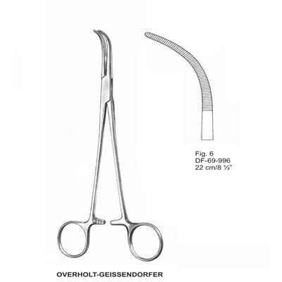 Overholt-Geissendorfer Dissecting Forceps, Curved, Fig.6, 22cm (DF-69-996)