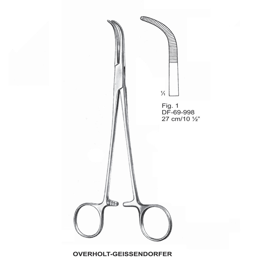 Overholt-Geissendorfer Dissecting Forceps, Curved, Fig.1, 27cm (DF-69-998) by Dr. Frigz