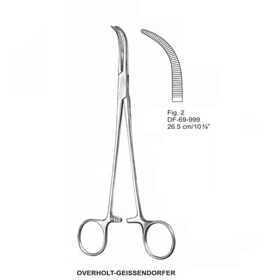 Overholt-Geissendorfer Dissecting Forceps, Curved, Fig.2, 26.5cm (DF-69-999)