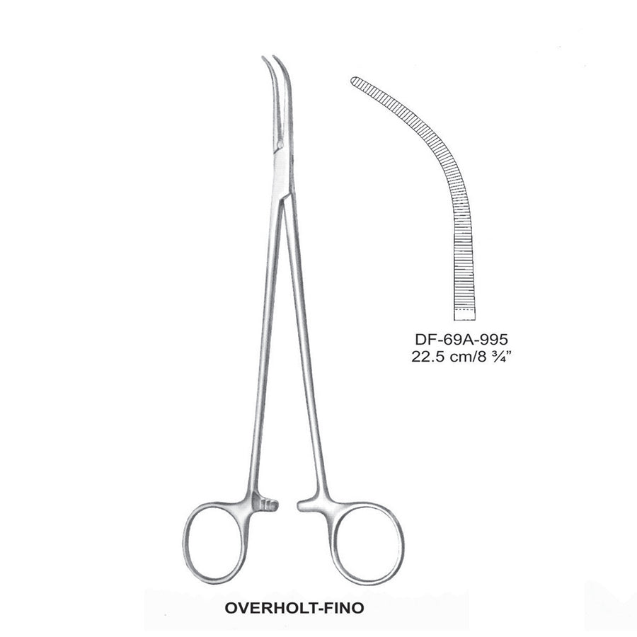 Overholt-Fino Artery Forceps, Curved, 22.5cm (DF-69A-995) by Dr. Frigz