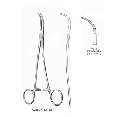 Overholt-Slim Artery Forceps, S-Shaped, Fig-2, 20.5cm (DF-69A-999)