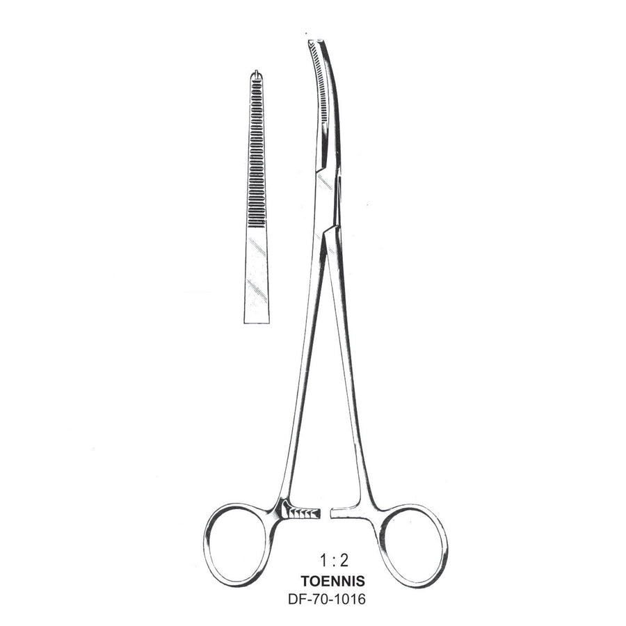 Toennis Dissecting Forceps, Straight, 1X2 Teeth, 26cm (DF-70-1016) by Dr. Frigz