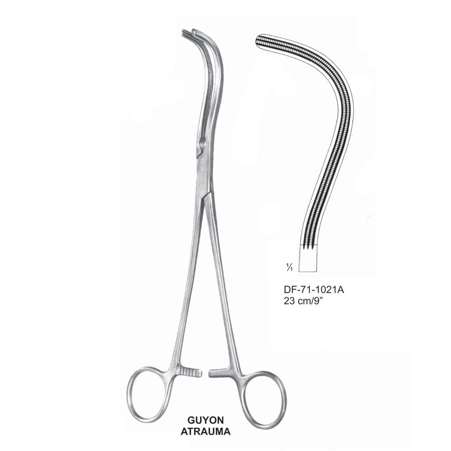 Guyon Atrauma Kidney Pedicle Clamps, 23cm (DF-71-1021A) by Dr. Frigz