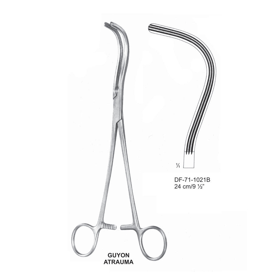 Guyon Atrauma Kidney Pedicle Clamps, 24cm (DF-71-1021B) by Dr. Frigz