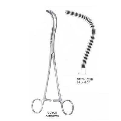 Guyon Atrauma Kidney Pedicle Clamps, 24cm (DF-71-1021B)