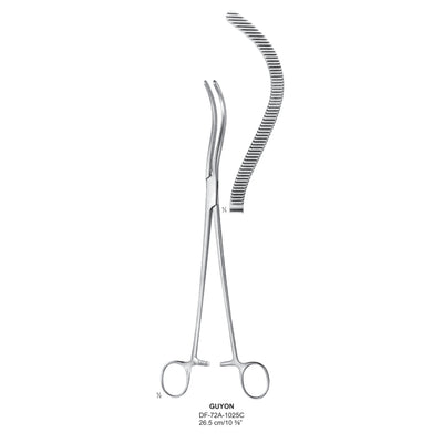 Guyon Kidney Pedical Clamps, 26.5cm (DF-72A-1025C) by Dr. Frigz