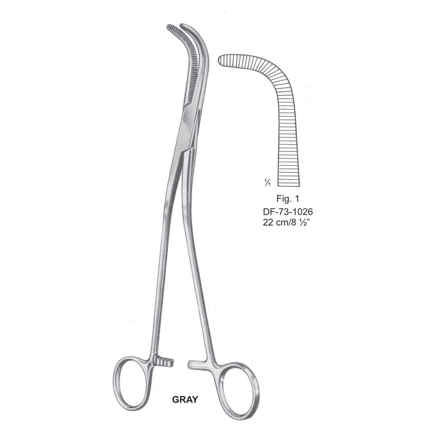 Gray Gall Duct Clamps, Fig.1, 22cm (DF-73-1026) by Dr. Frigz