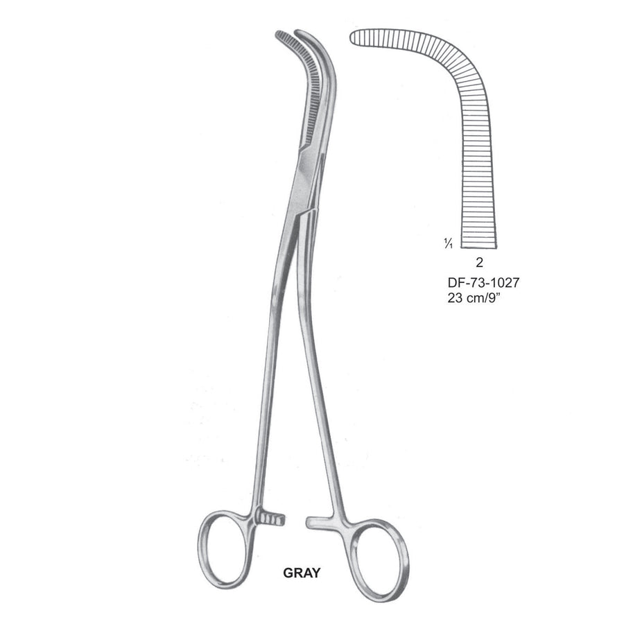 Gray Gall Duct Clamps, Fig.2, 23cm (DF-73-1027) by Dr. Frigz