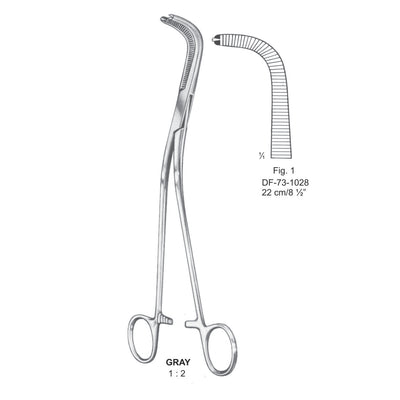 Gray Gall Duct Clamps, Fig.1, 1X2 Teeth, 22cm (DF-73-1028)