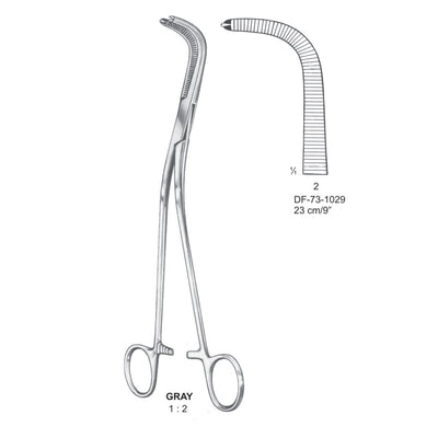 Gray Gall Duct Clamps, Fig.2, 1X2 Teeth, 23cm (DF-73-1029)