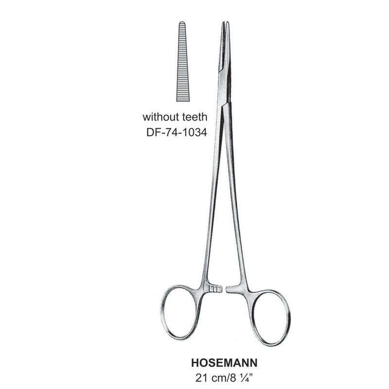 Hosemann Artery Forceps, Without Teeth, 21cm (DF-74-1034) by Dr. Frigz