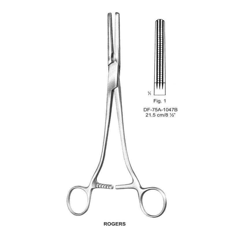 Rogers Hysterectomy Forceps, Fig.1, 21.5cm (DF-75A-1047B) by Dr. Frigz