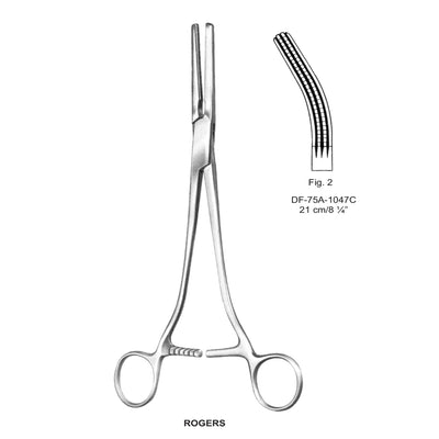 Rogers Hysterectomy Forceps, Fig.2, 21cm (DF-75A-1047C) by Dr. Frigz