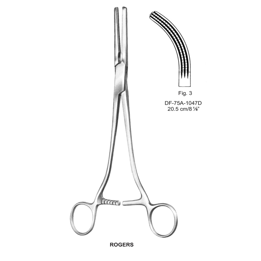 Rogers Hysterectomy Forceps, Fig.3, 20.5cm (DF-75A-1047D) by Dr. Frigz