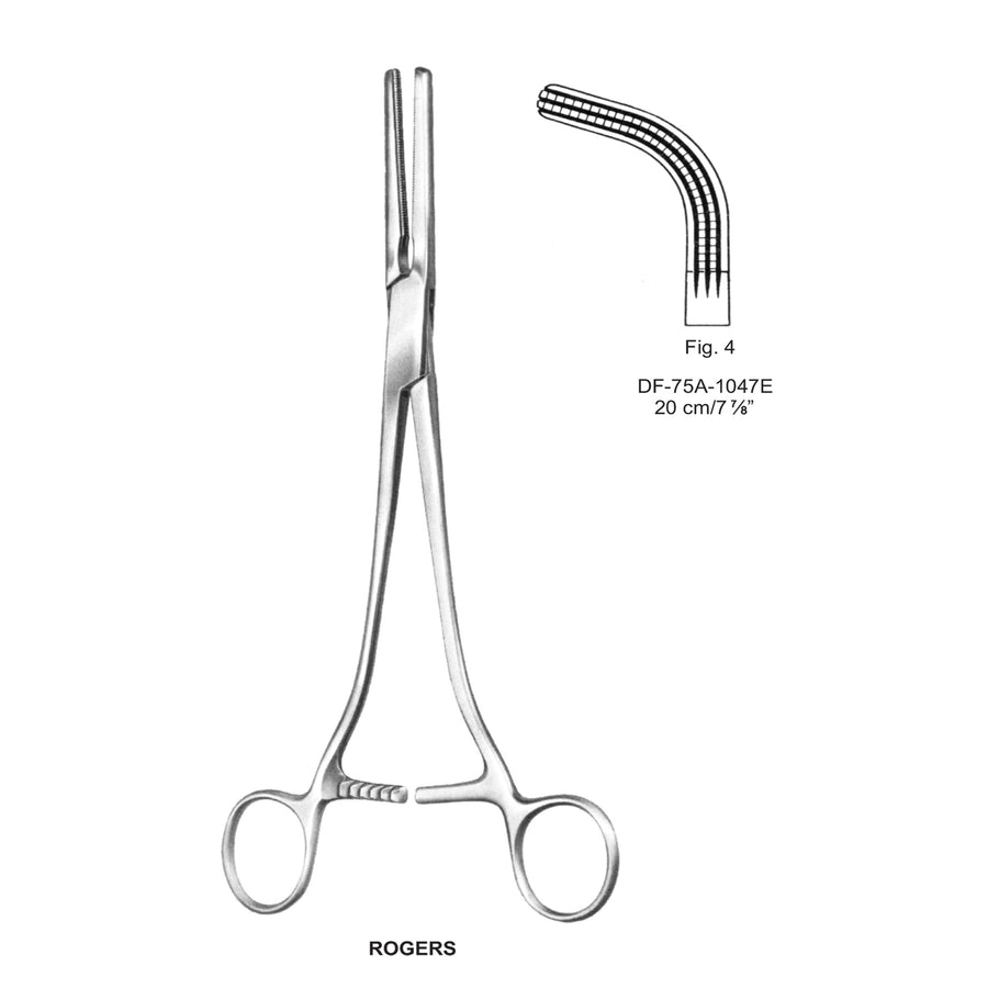 Rogers Hysterectomy Forceps, Fig.4, 20cm (DF-75A-1047E) by Dr. Frigz