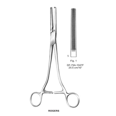 Rogers Hysterectomy Forceps, Fig.1, 25.5cm (DF-75A-1047F)