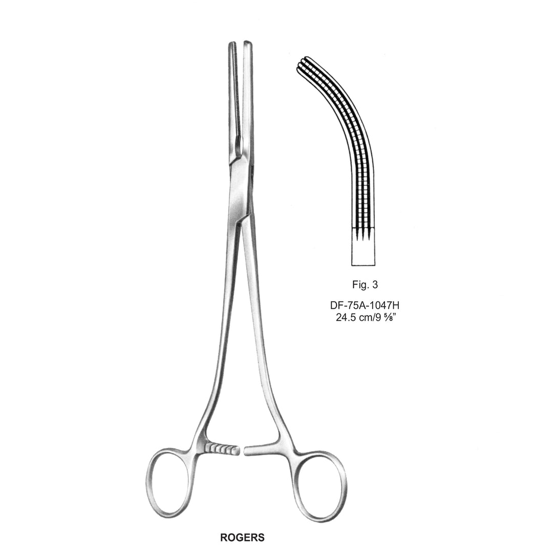 Rogers Hysterectomy Forceps, Fig.3, 24.5cm (DF-75A-1047H) by Dr. Frigz