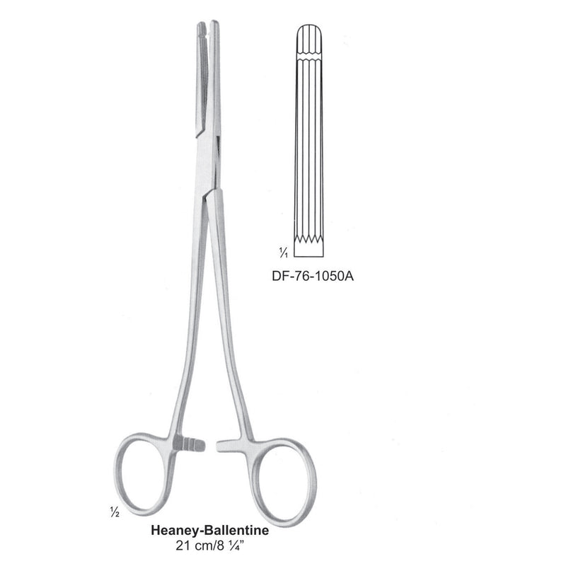 Heaney-Ballentine Clamp Forceps, Straight, 21cm (DF-76-1050A) by Dr. Frigz