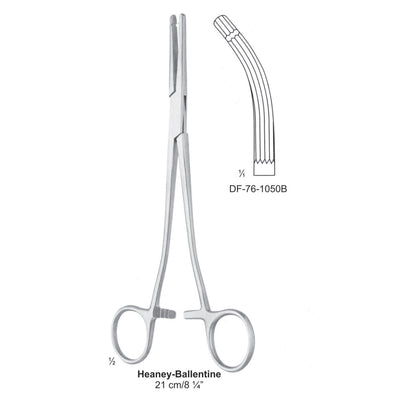 Heaney-Ballentine Clamp Forceps, Curved, 21cm (DF-76-1050B) by Dr. Frigz