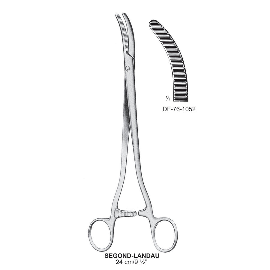 Segond-Landau Clamp Forceps, Curved, 24cm (DF-76-1052) by Dr. Frigz