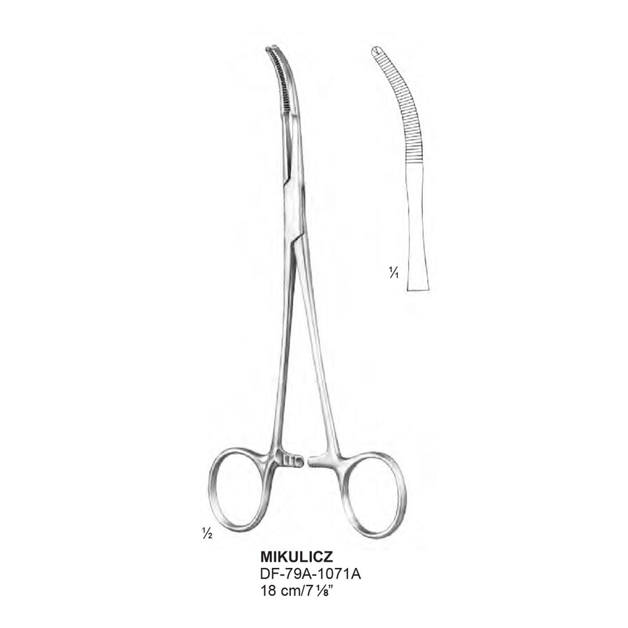 Mikulicz Peritoneal Clamp Forceps, 18cm  (DF-79A-1071A) by Dr. Frigz