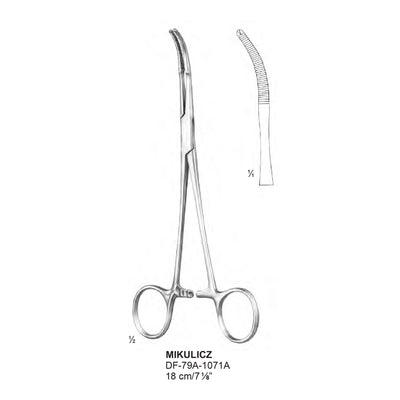Mikulicz Peritoneal Clamp Forceps, 18cm  (DF-79A-1071A)