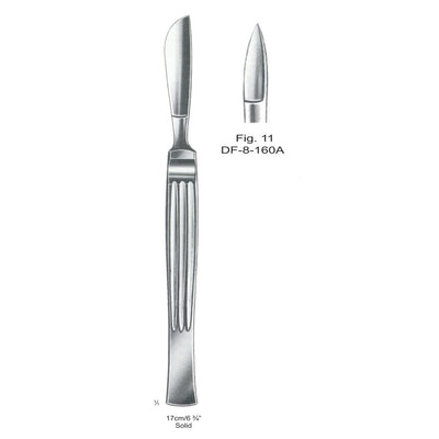 Operating Knives Fig. 11, Solid 17cm  (DF-8-160A) by Dr. Frigz