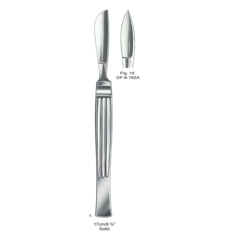 Operating Knives Fig 15, Solid 17cm  (DF-8-162A) by Dr. Frigz