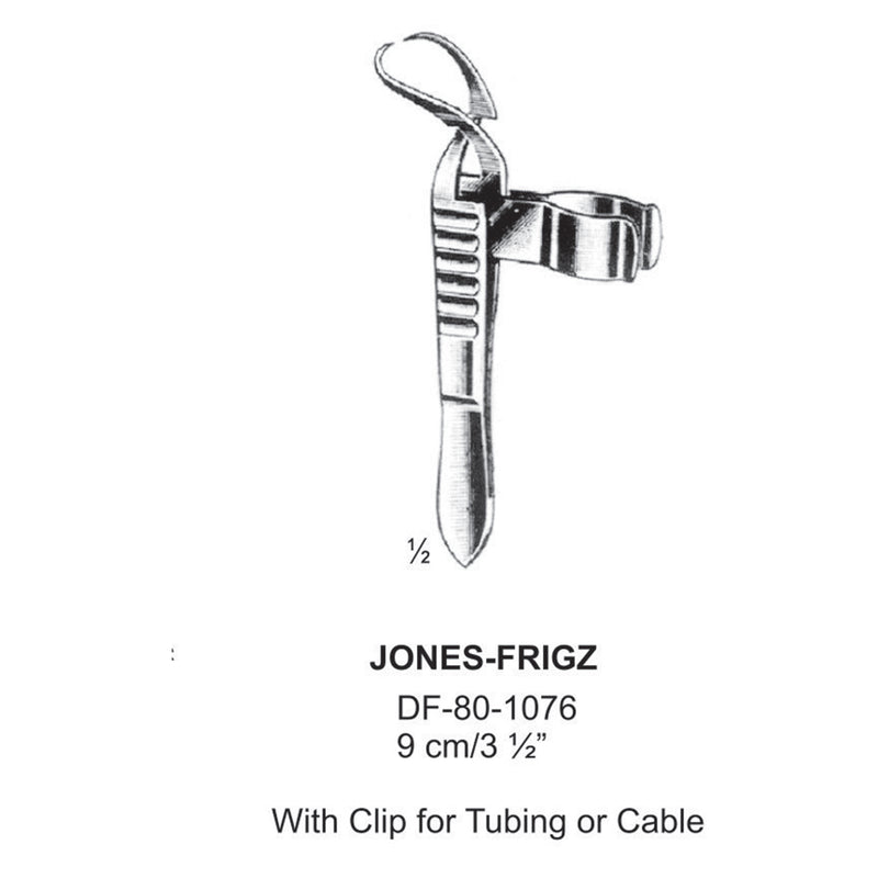 Jones-Frigz Towel Forceps, With Clip For Tubing Or Cable, 9cm (DF-80-1076) by Dr. Frigz