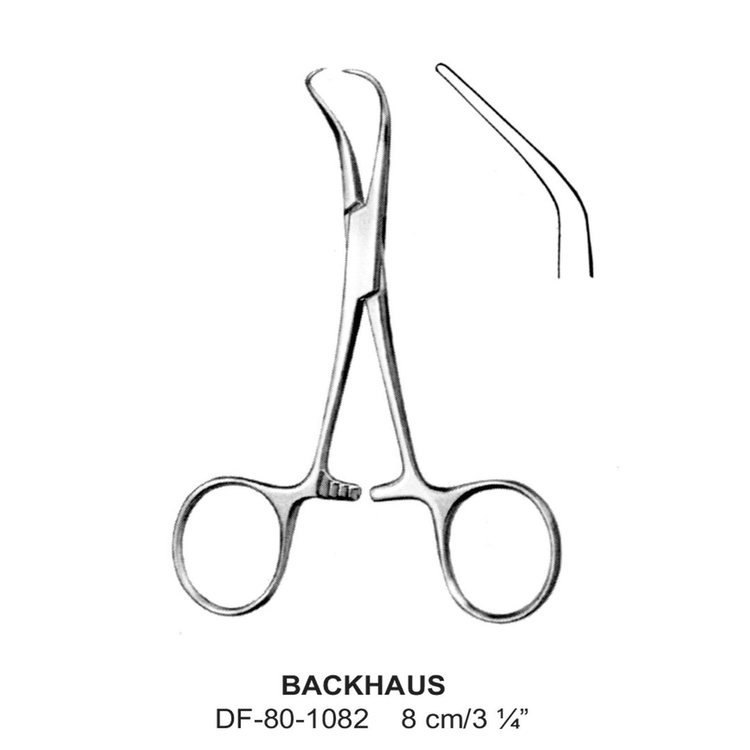 Backhaus Towel Forceps, 8cm (DF-80-1082) by Dr. Frigz