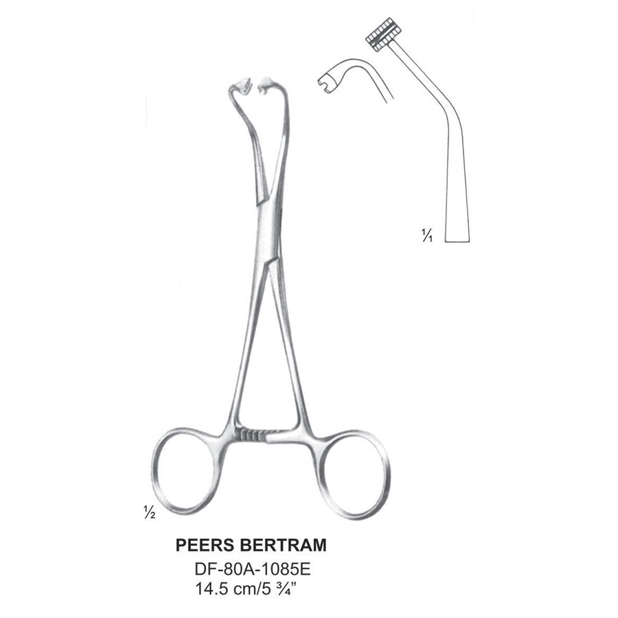 Peers Bertram Towel Clamp 14.5cm (DF-80A-1085E) by Dr. Frigz