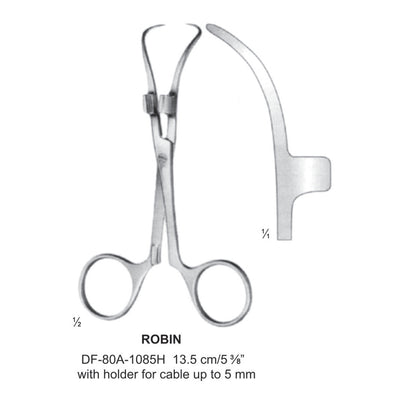 Robin Towel Clamp, With Holder For Cable Up To 5mm , 13.5cm  (DF-80A-1085H) by Dr. Frigz