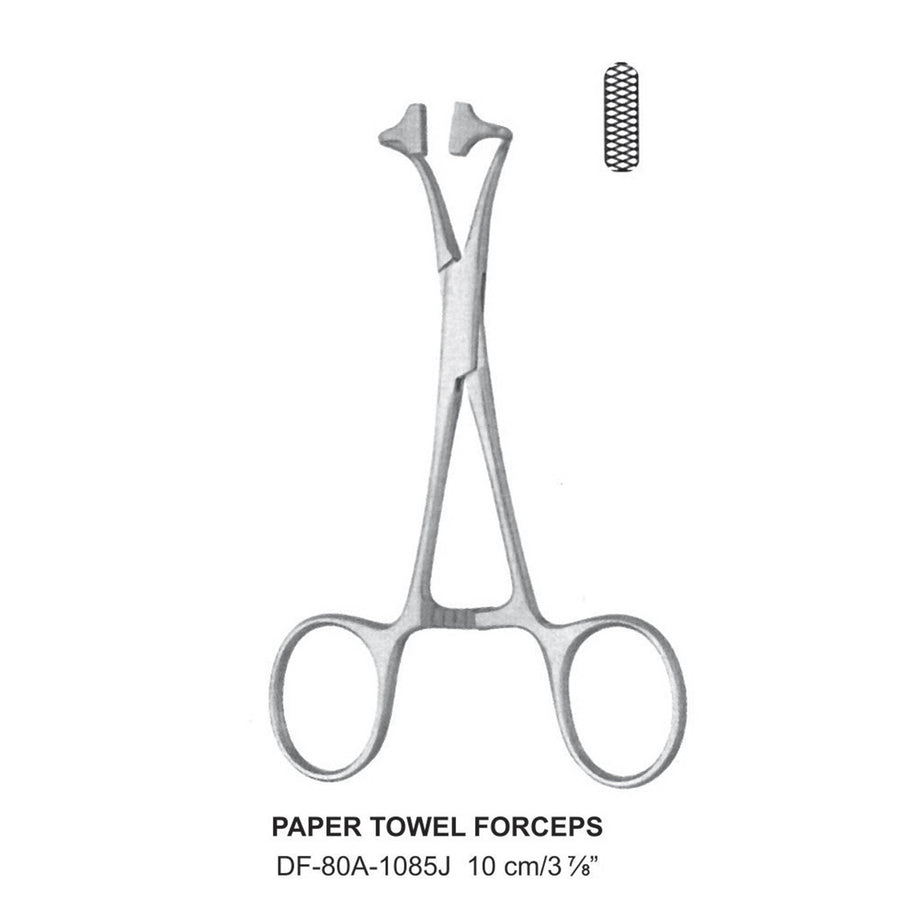 Paper Towel Forceps, 10cm (DF-80A-1085J) by Dr. Frigz