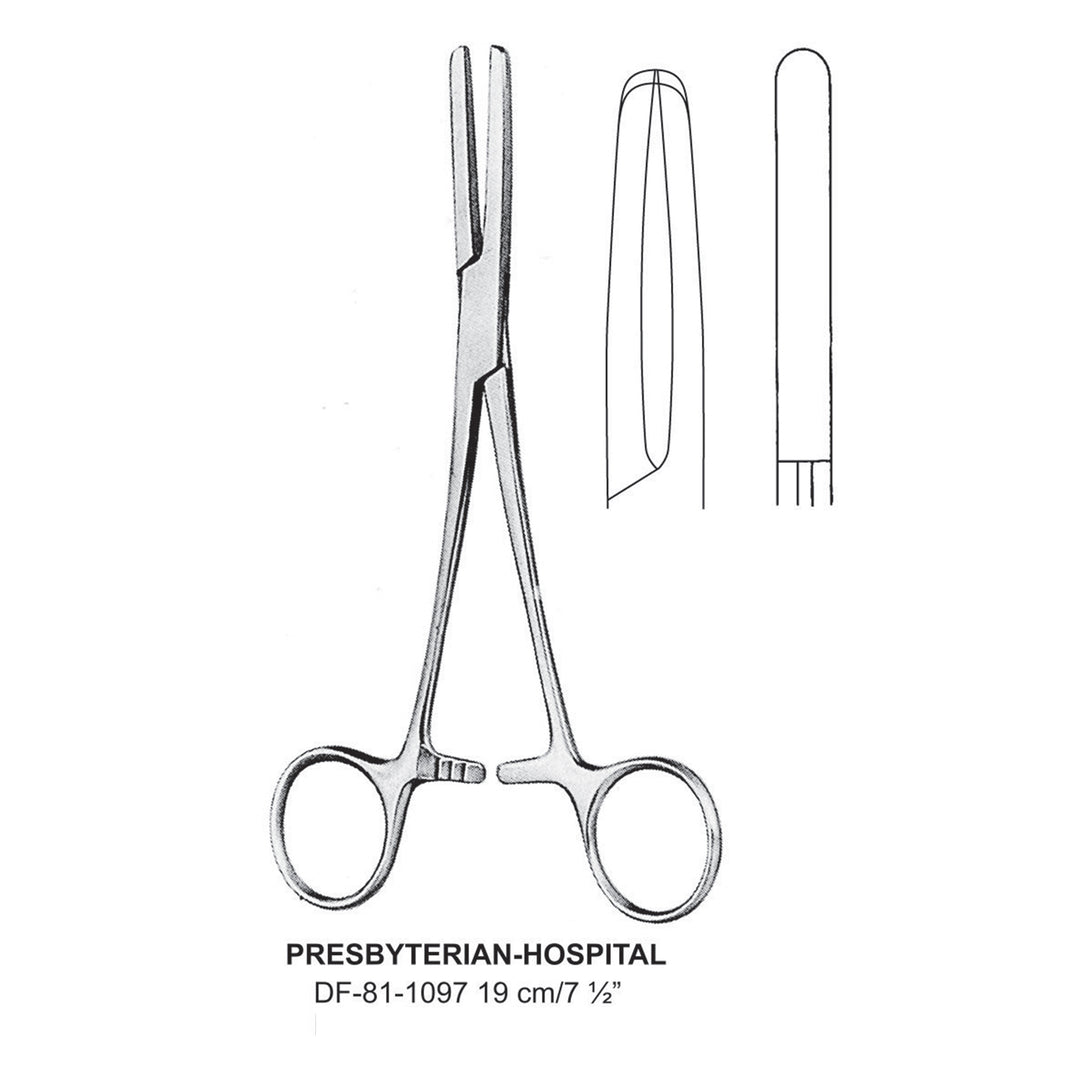 Presbyterian-Hospital Tubing Clamps, Smooth Jaws, 19cm (DF-81-1097) by Dr. Frigz