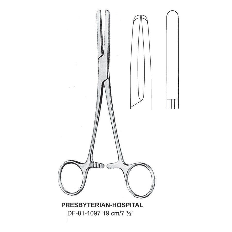 Presbyterian-Hospital Tubing Clamps, Smooth Jaws, 19cm (DF-81-1097) by Dr. Frigz