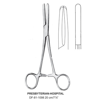 Presbyterian-Hospital Tubing Clamps, Smooth Jaws, 20cm (DF-81-1098) by Dr. Frigz