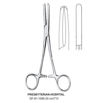 Presbyterian-Hospital Tubing Clamps, Smooth Jaws, 20cm (DF-81-1098)