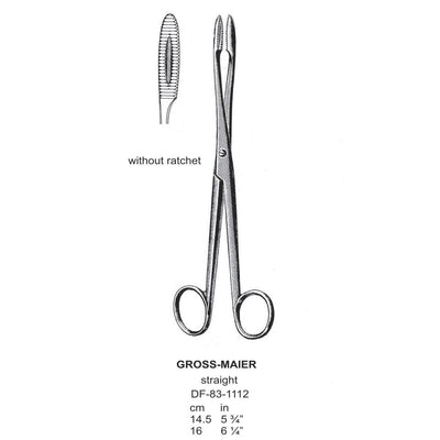 Gross-Maier Forceps, Straight, Without Ratchet, 16cm (DF-83-1112) by Dr. Frigz