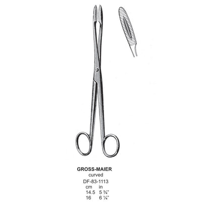 Gross-Maier Forceps, Curved, Without Ratchet, 16cm (DF-83-1113)