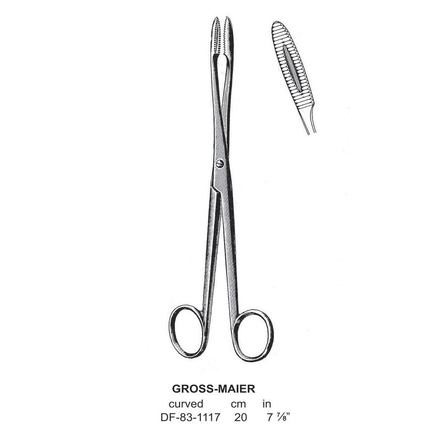 Gross-Maier Forceps, Curved, Without Ratchet, 20cm (DF-83-1117) by Dr. Frigz