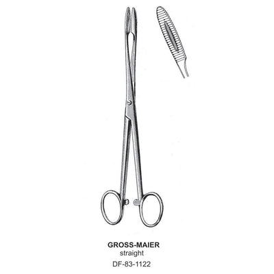 Gross-Maier Forceps, Straight, With Ratchet, 16cm (DF-83-1122)