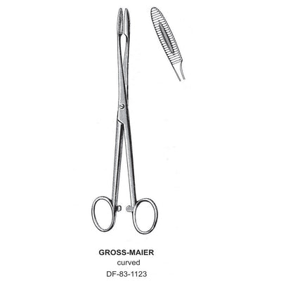 Gross-Maier Forceps, Curved, With Ratchet, 16cm (DF-83-1123)